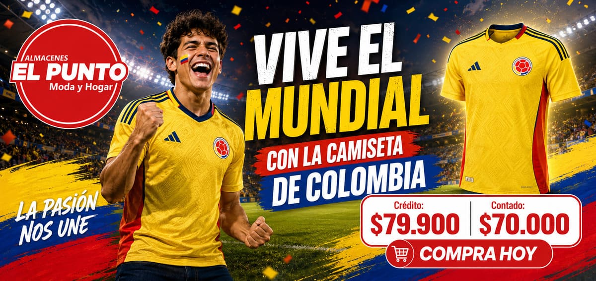 Vive el mundial con la camiseta de colombia en el punto